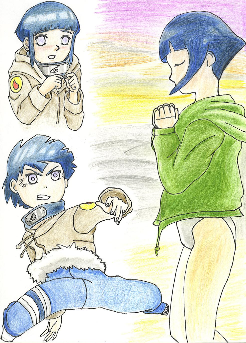 *Hinata's different expressions (coloured) by crazy-about-drawing