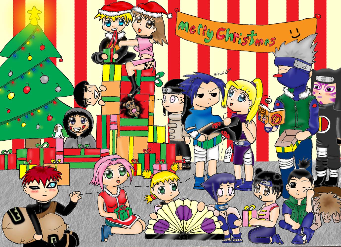 *Chibi Naruto x-mas! by crazy-about-drawing