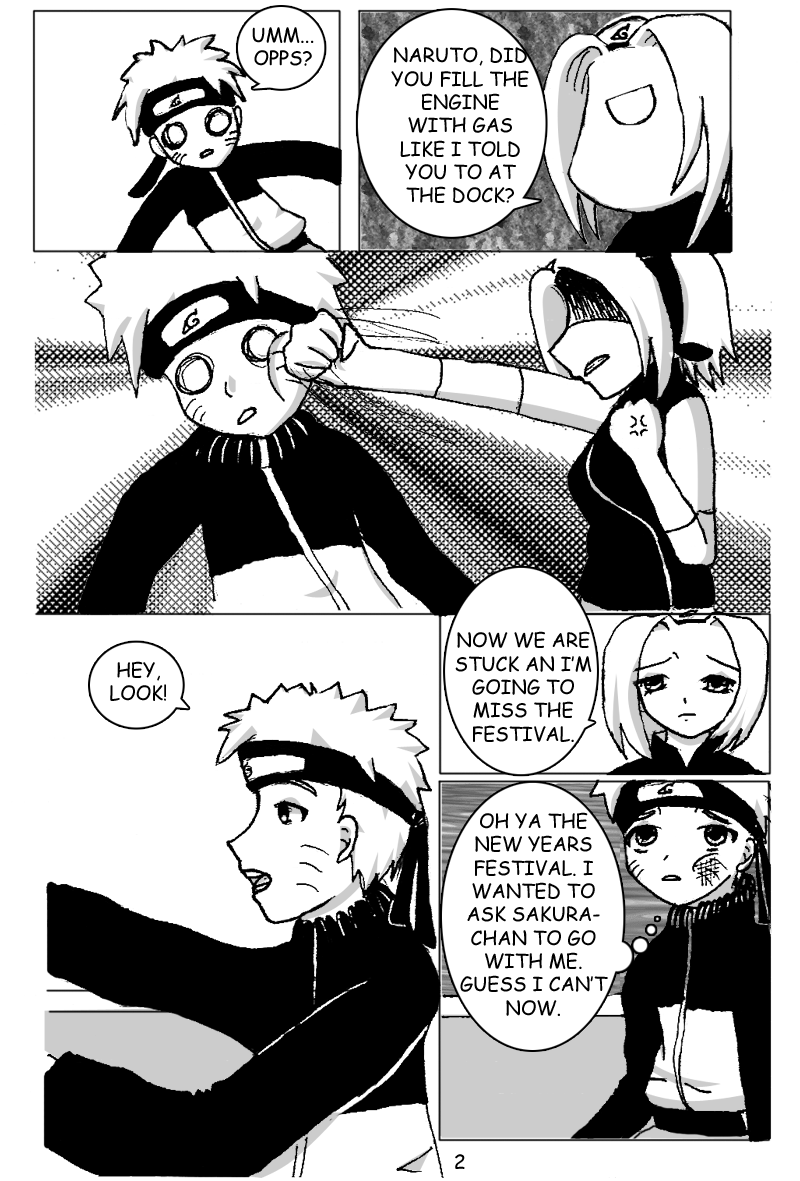 NaruSaku doujinshi pg.2 by crazy-about-drawing