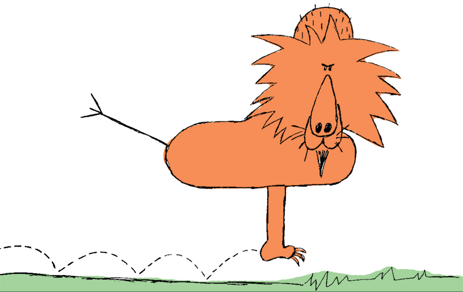One-legged Bald Twit Lion by crazy_goth_fish