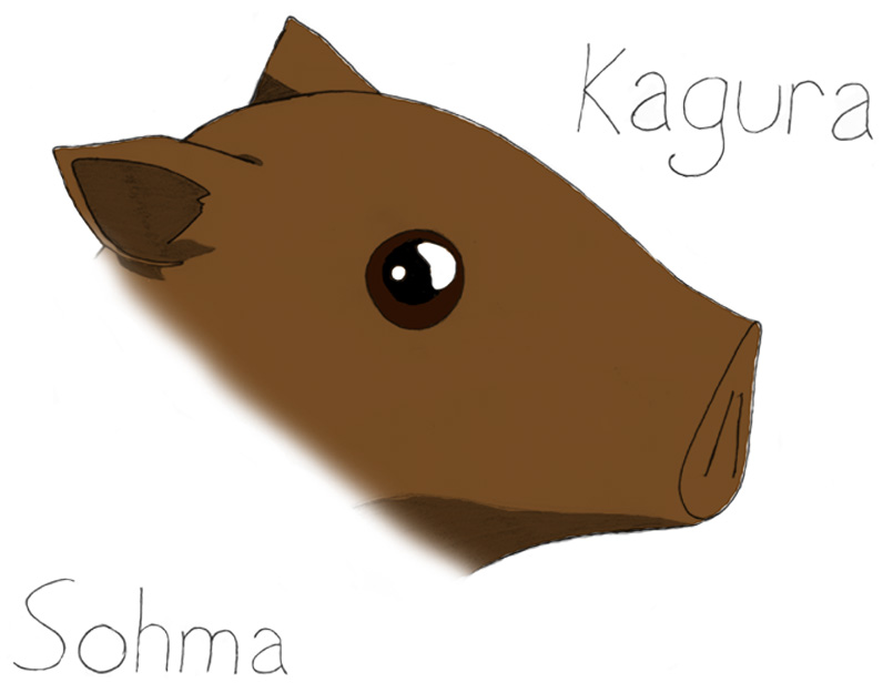Kagura Sohma - boar form by crazy_goth_fish