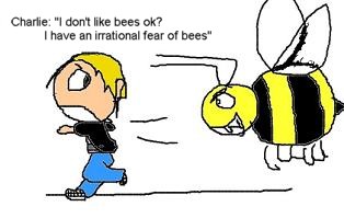 Charlie's irrational fear of bees! by crazybasketcaseloonyfreak