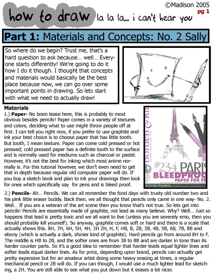 How to Draw- Part 1 Materials by criminalcandy