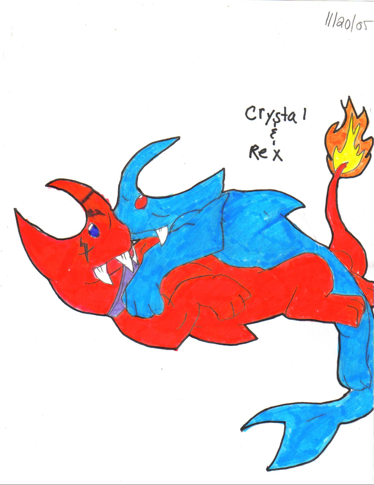 Rex and Crystal by crocdragon89