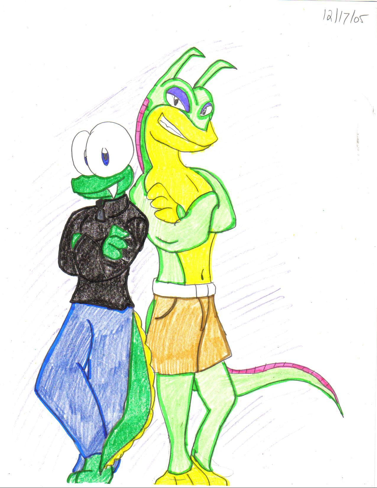 (requested) Croc and Geckon by crocdragon89