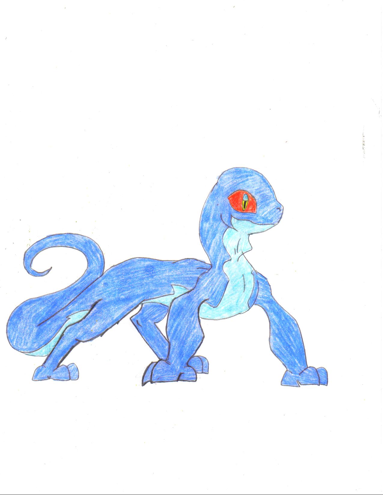 A Blue Lizard (requested for Kratosgirl14) by crocdragon89