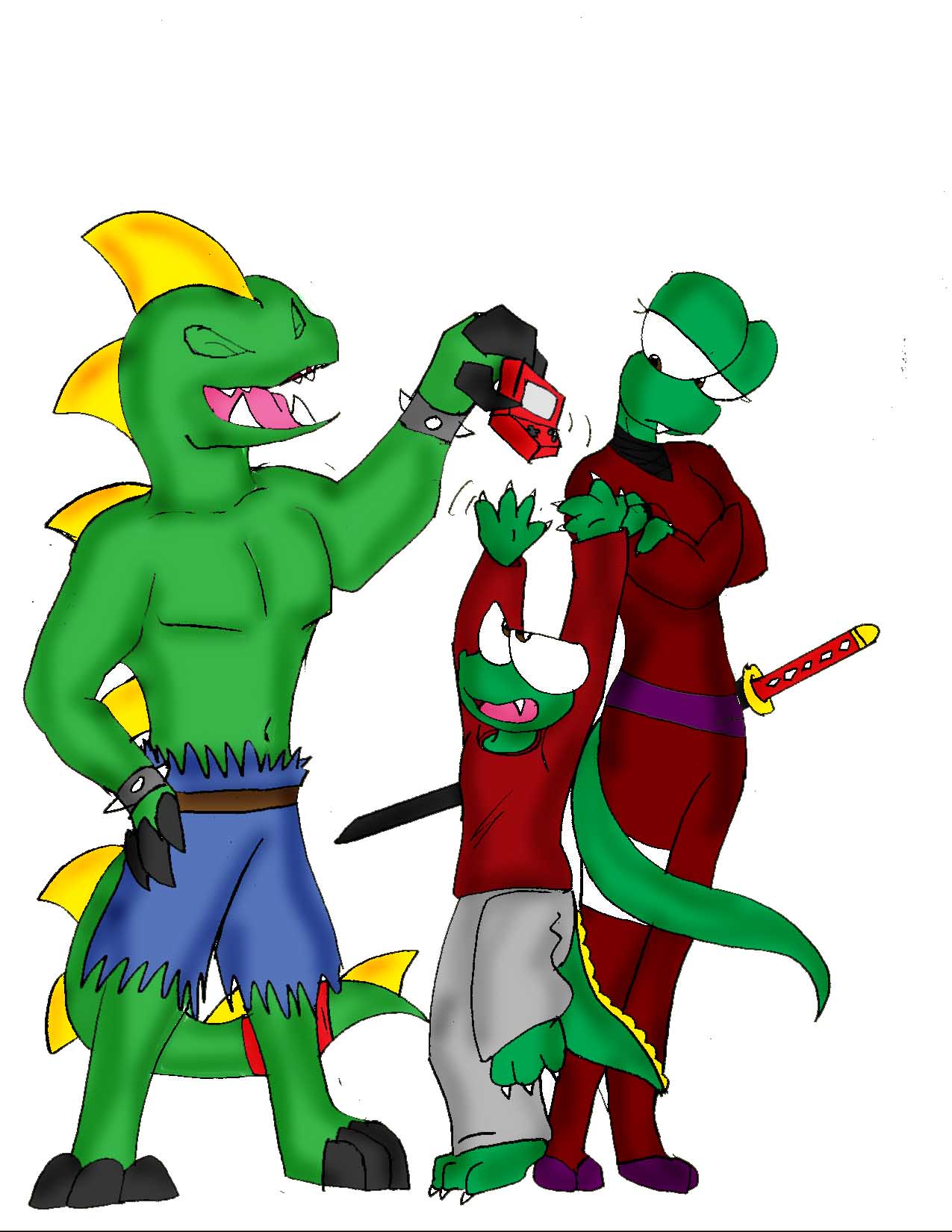 "The Three Stooges" by crocdragon89