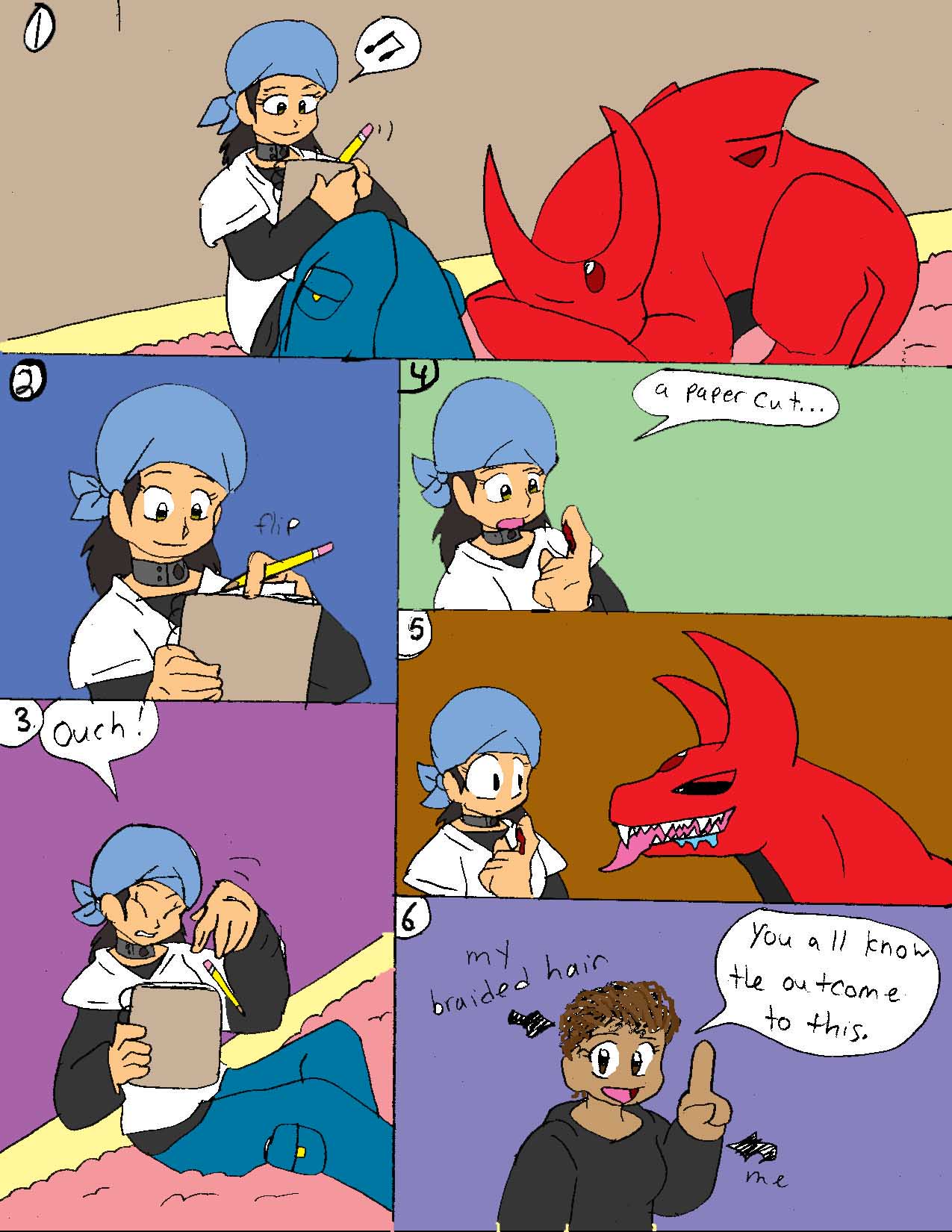 (requested for Alue) Comic: Paper cut by crocdragon89