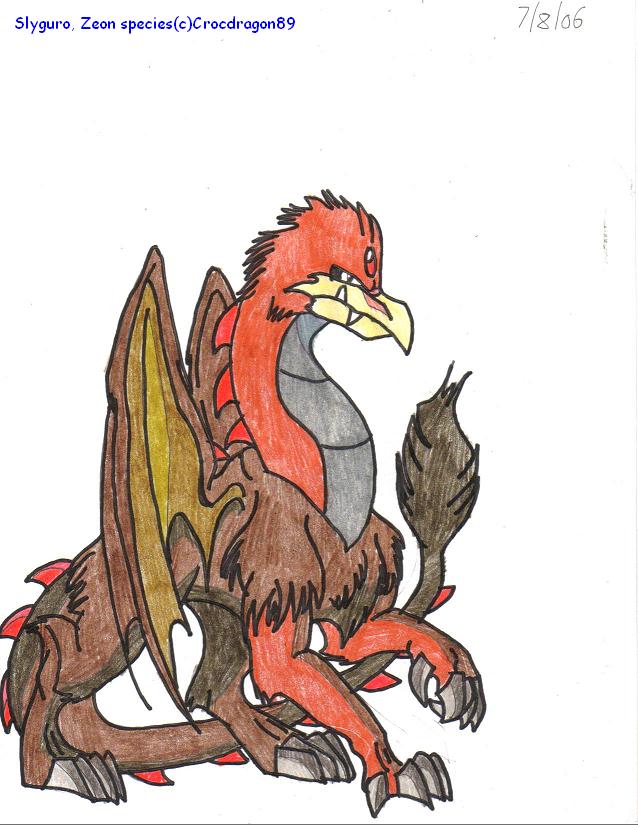 Slyguro The Dragonic Griffon by crocdragon89