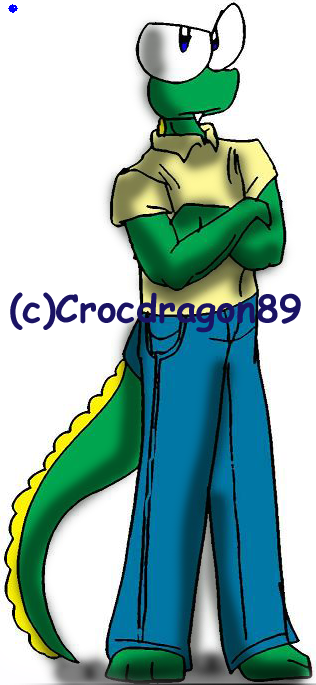 Croc in Casual Clothes by crocdragon89
