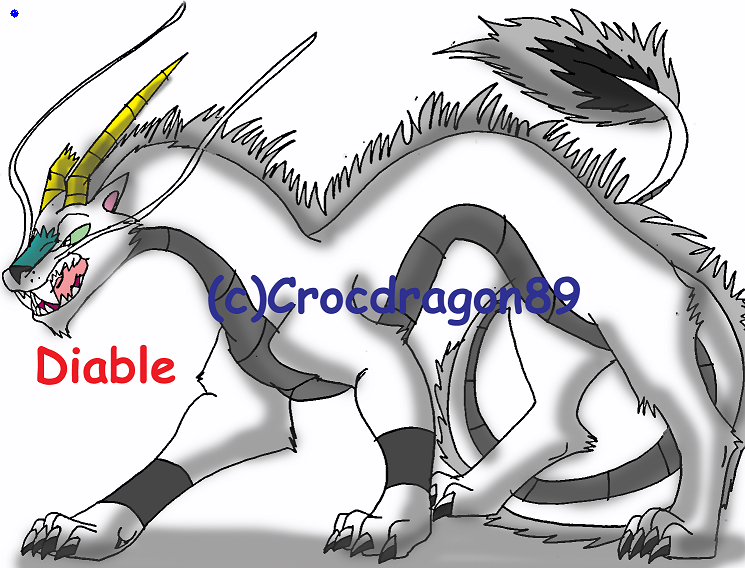 Diable The White Dragon by crocdragon89