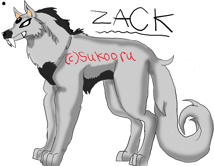 Zack The wolf Zeon For Sukooru by crocdragon89