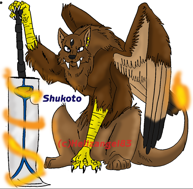 Shukoto The Hybrid (request for Hellzangel83) by crocdragon89