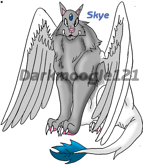 Skye The Hybrid For Darkmoogle121 by crocdragon89
