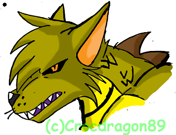 Croc (hybrid form, headshot) by crocdragon89