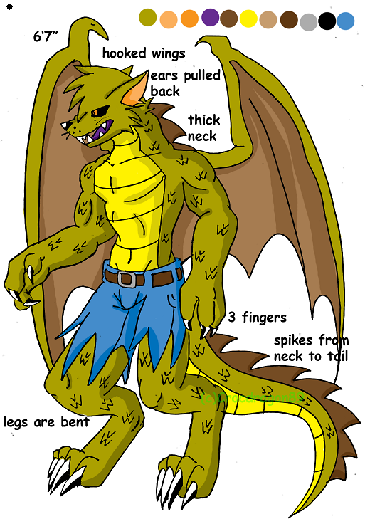 Croc Hybrid Form Character Sheet by crocdragon89