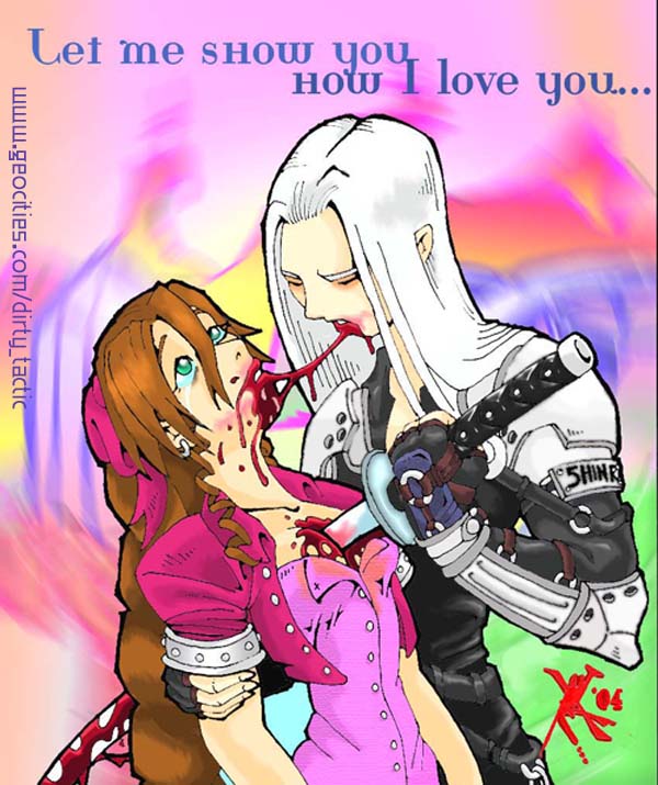 Sephiroth-Aeris in the End by crusifer