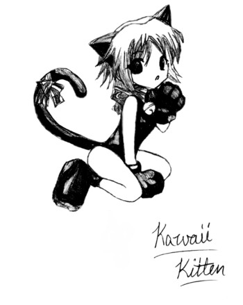 Kawaii Kitten by cry_dark_raven