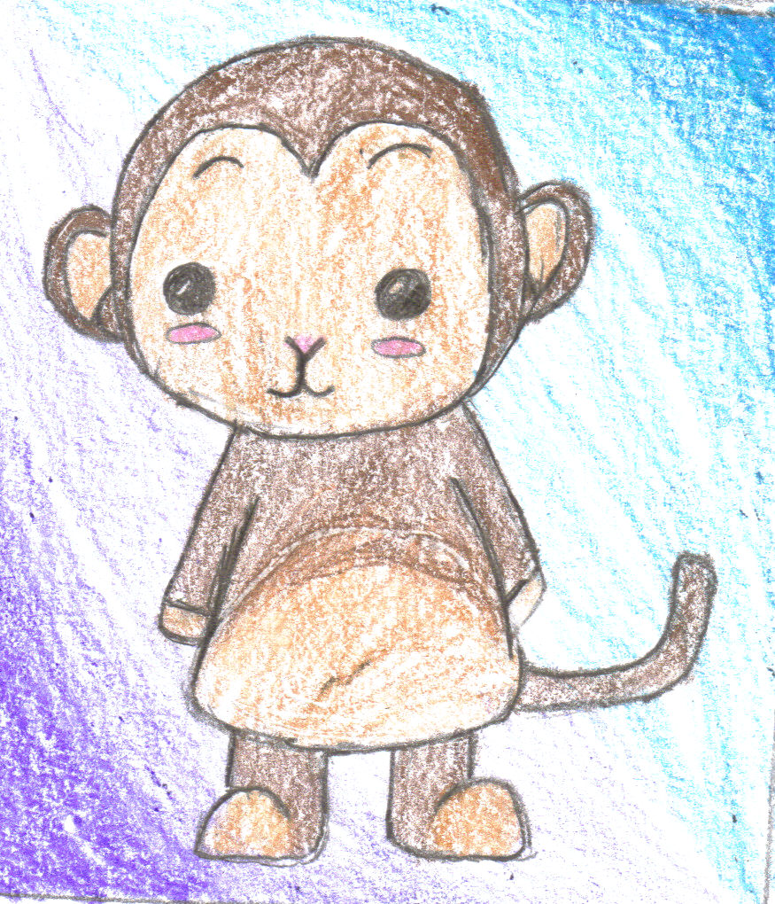 cute monkey by cutiealue13