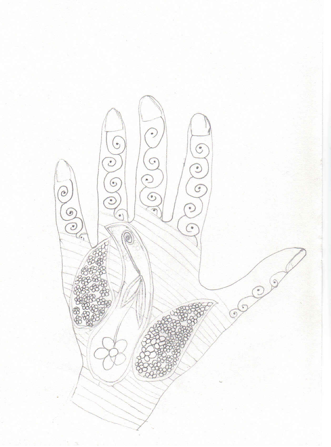 Henna pattern hand by cyborg_katyuska