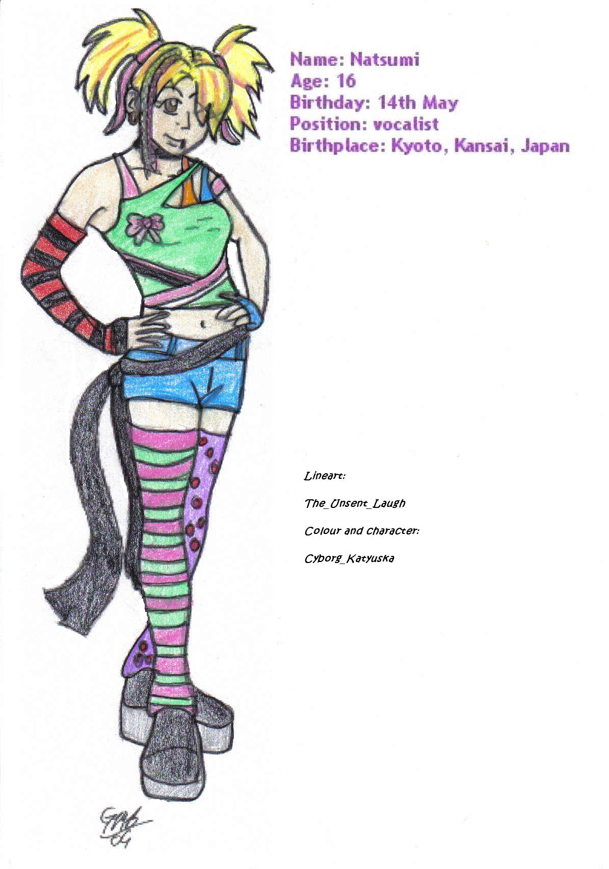 Natsumi Profile Coloured by cyborg_katyuska
