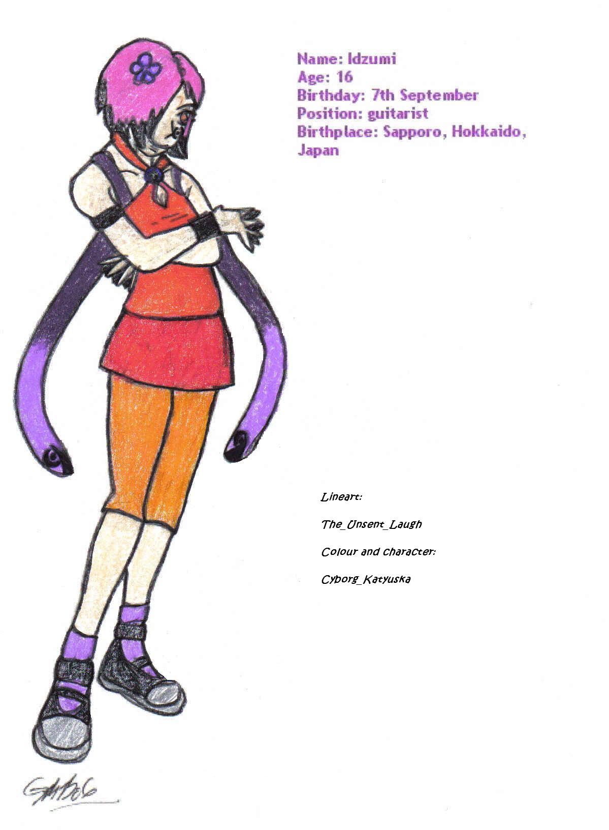 Idzumi profile - coloured by cyborg_katyuska