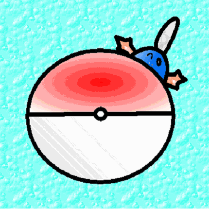 A Mudkip on a Pokeball by cyndaquil