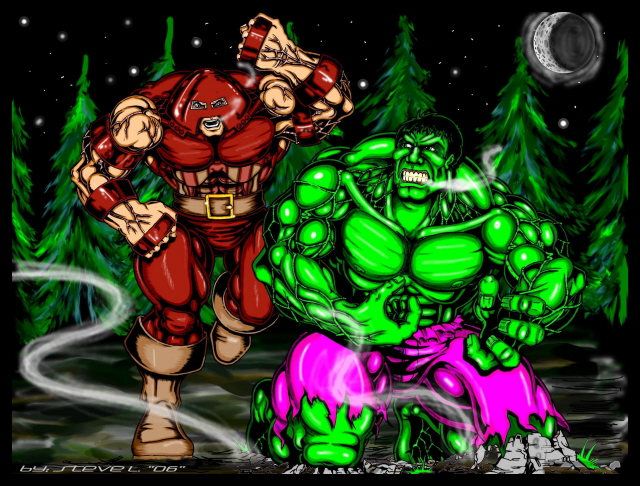Hulk and Juggernaut by DARK_REIGN