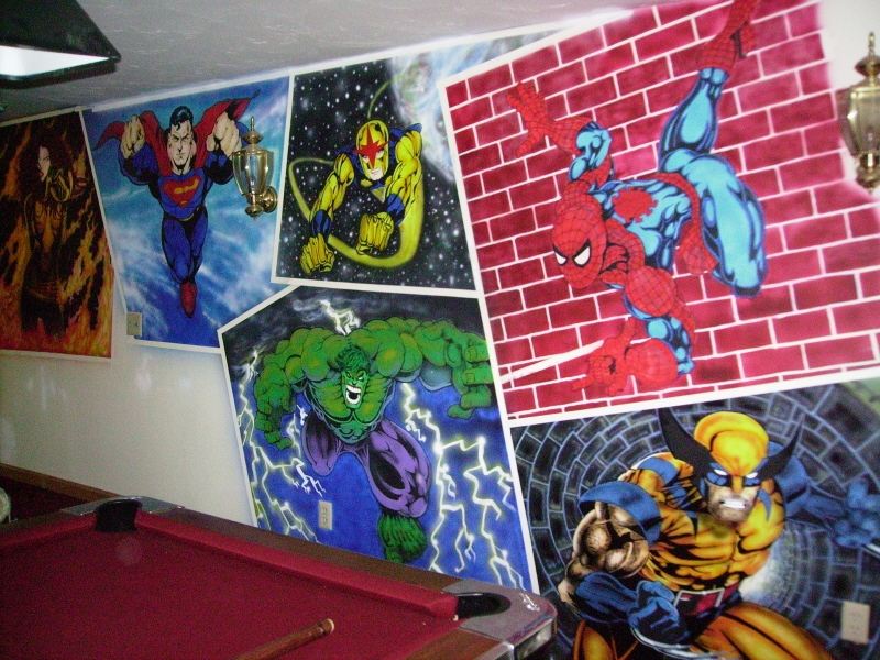 Full Superhero Wall Mural by DARK_REIGN