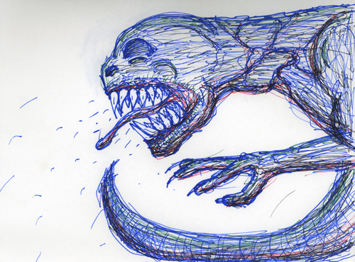 Sketchy Dinosaur by DRKPR0PH3T
