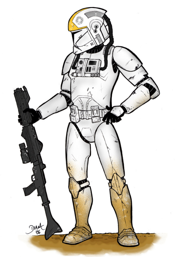 Clone trooper gunship pilot by Daennika