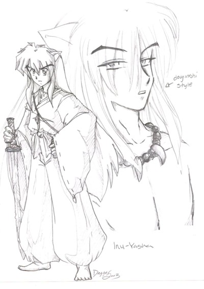 Inu-Yasha sketch by Dagger