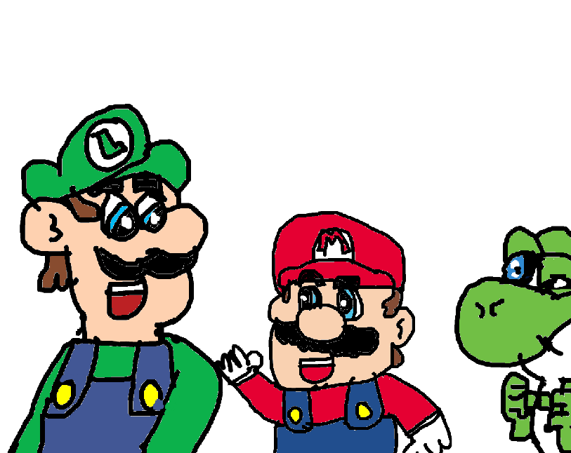 Luigi, Mario, and Yoshi by Dariusman143