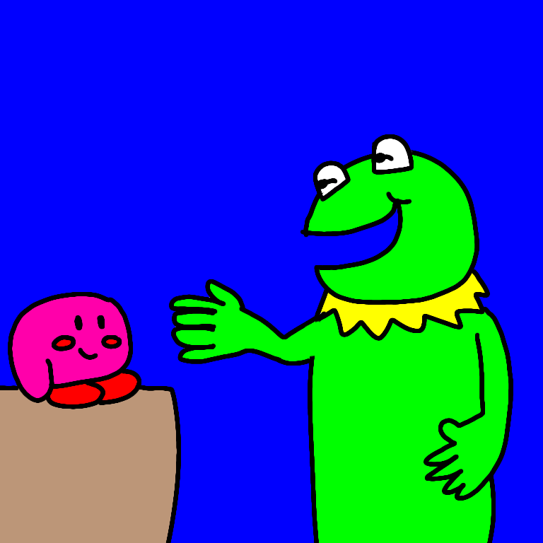 Kermit the Frog and Kirby by Dariusman143