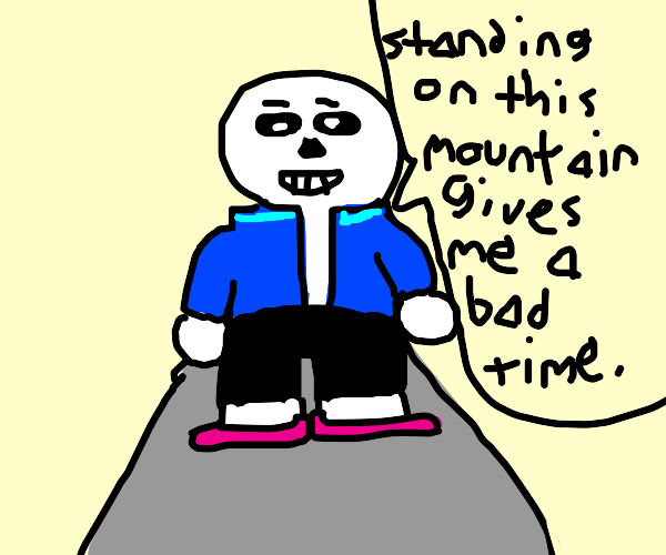 Sans on the Mountain has a Bad Time by Dariusman143