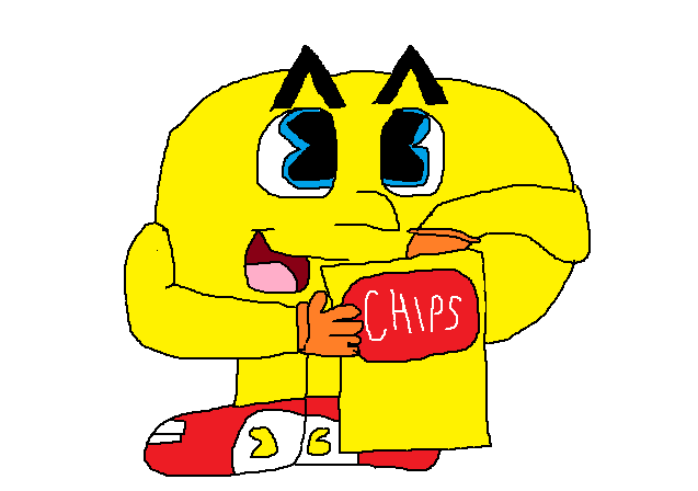 Pac-Man eating Chips by Dariusman143