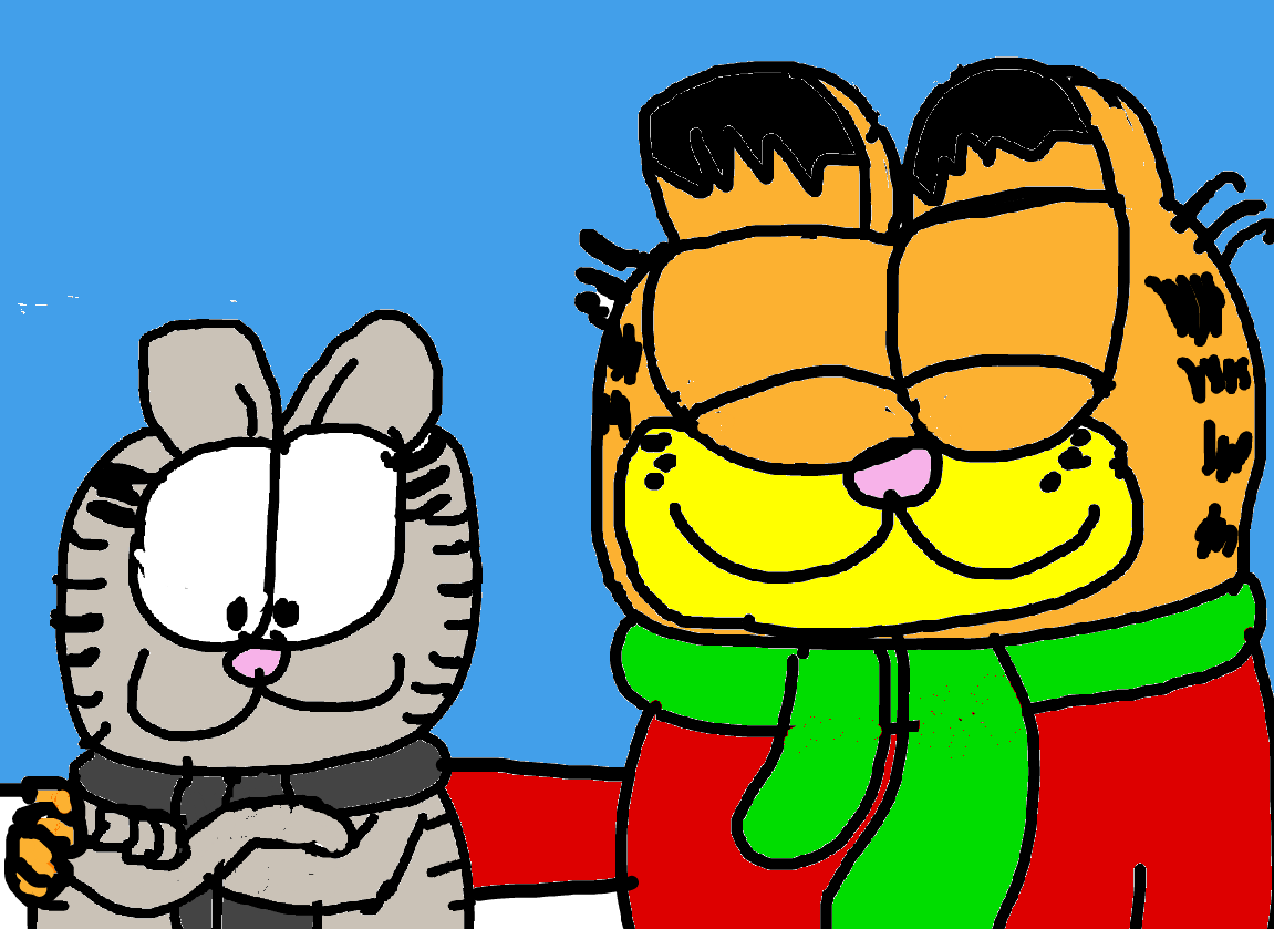Garfield and Nermal again by Dariusman143