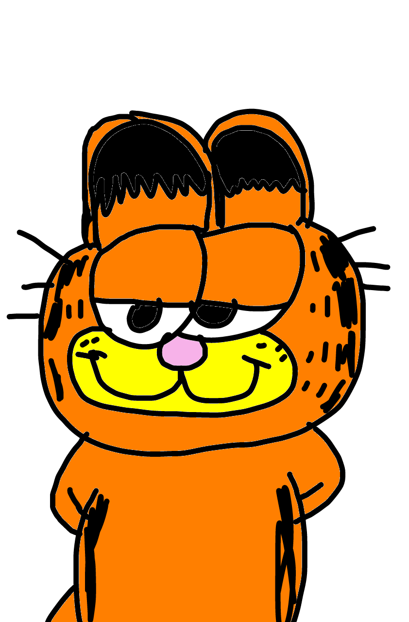 Garfield with Hands Behind His Back by Dariusman143