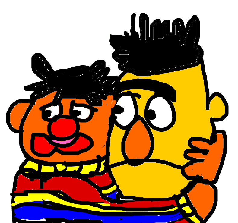 Ernie and Bert are scared by Dariusman143