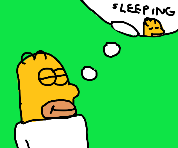 Homer Simpson Sleeping by Dariusman143