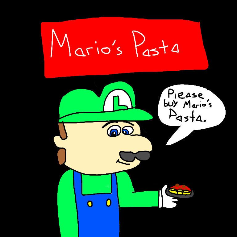 Luigi has Mario's Pasta by Dariusman143