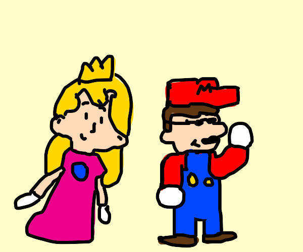 Mario and Princess Peach by Dariusman143