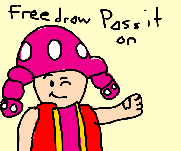 Toadette Passes it On with a Free Draw by Dariusman143