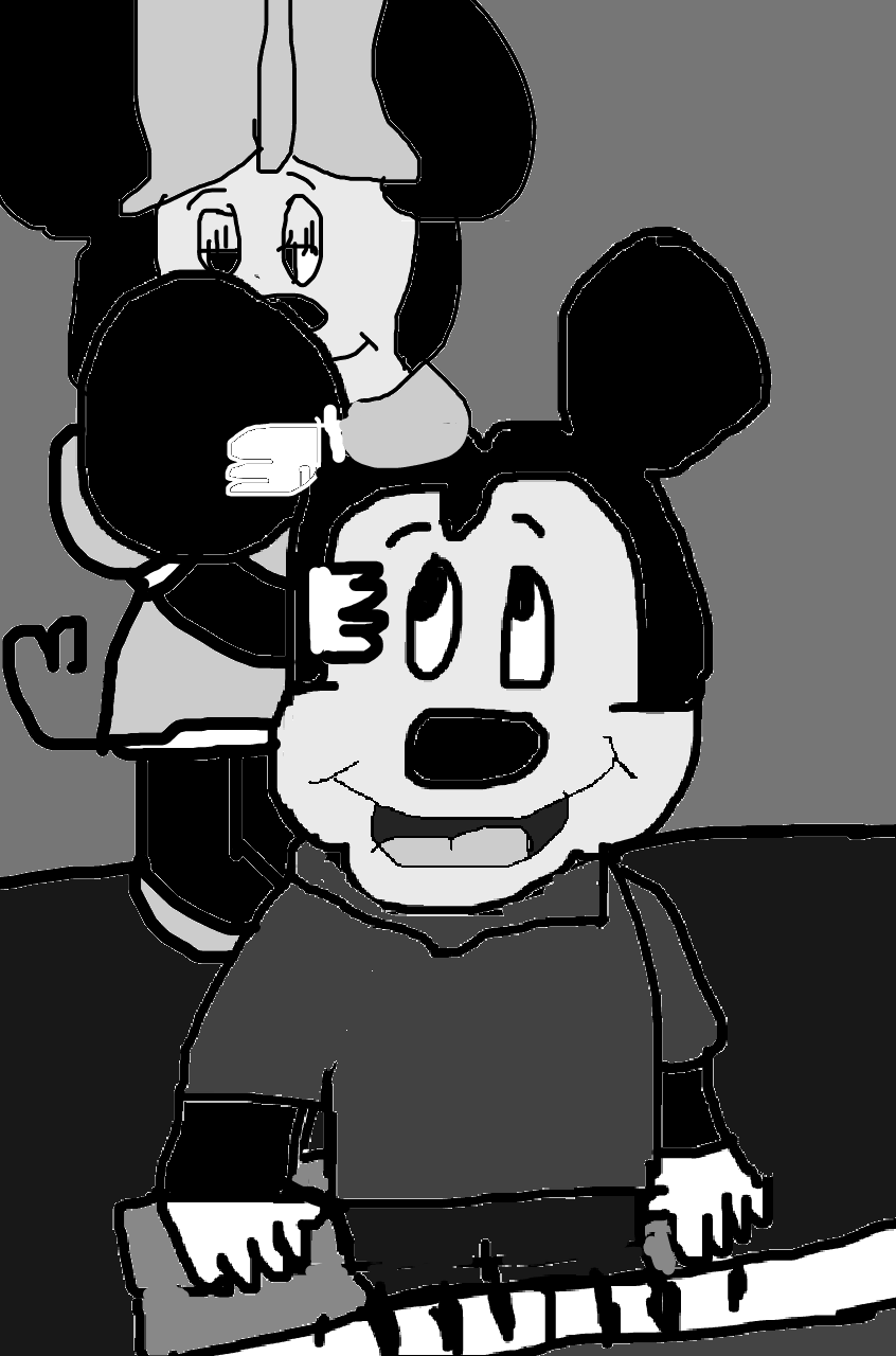 Mickey and Minnie in a classic world by Dariusman143