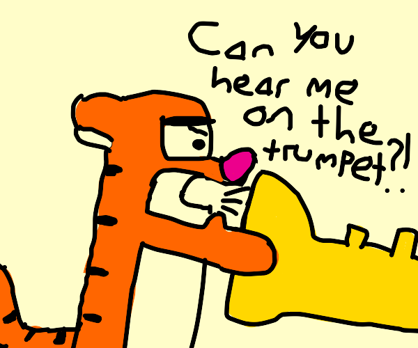Tigger Yells On Trumpet by Dariusman143