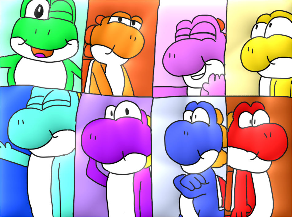 Eight Yoshis by Dariusman143
