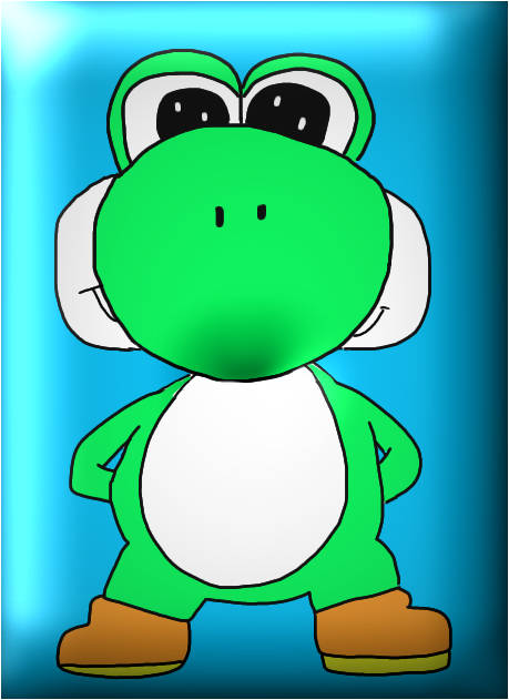 front view of cute yoshi by Dariusman143
