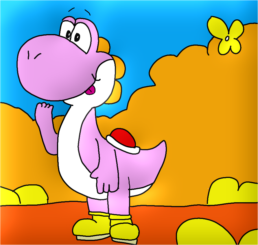pink yoshi by Dariusman143