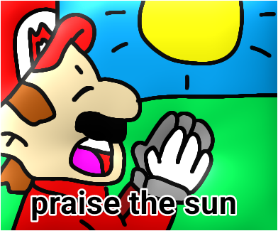 mario praises the sun by Dariusman143