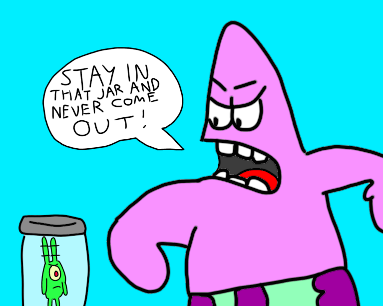 plankton in patrick's jar by Dariusman143